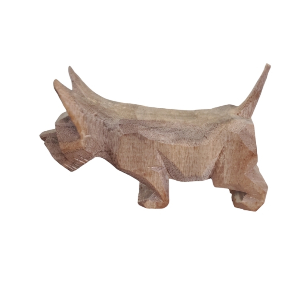 Primitive Wood Scottish Terrier Handcraved Detailed Set Of 3 MCM ~ Pre-Owned - Picture 14 of 16